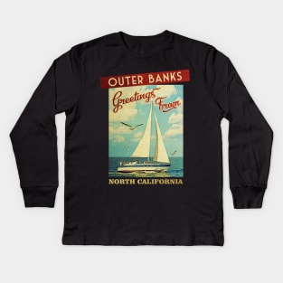 outer banks - north carolina Kids Long Sleeve T-Shirt